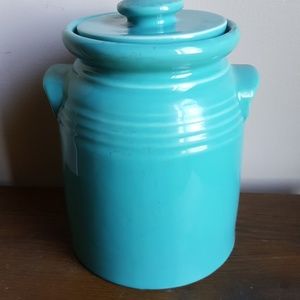 Farmhouse teal cookie jar